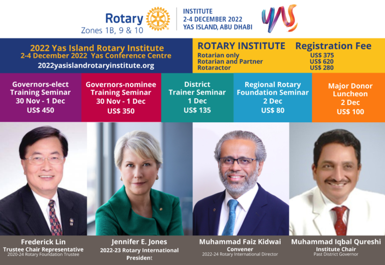 Rotary Institute Abu Dhabi – December 2-4, 2022